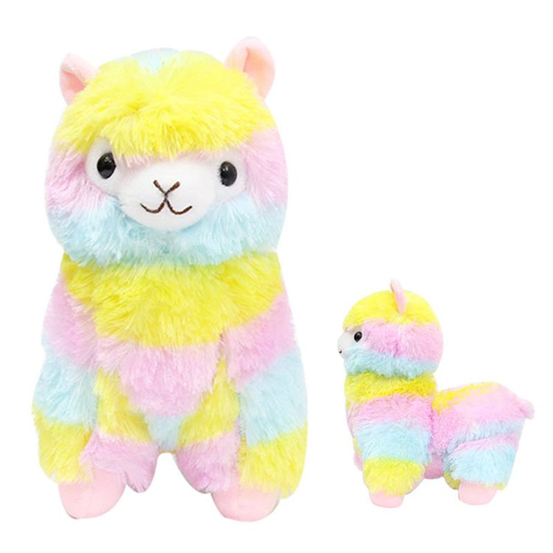 Compre Algodón Suave Del Arco Iris Alpaca Relleno De La Felpa Muñeca De Juguete Arco Iris De Caballos Lama Animales Juguetes Para Los Regalos De Cumpleaños De Los Niños De Navidad A