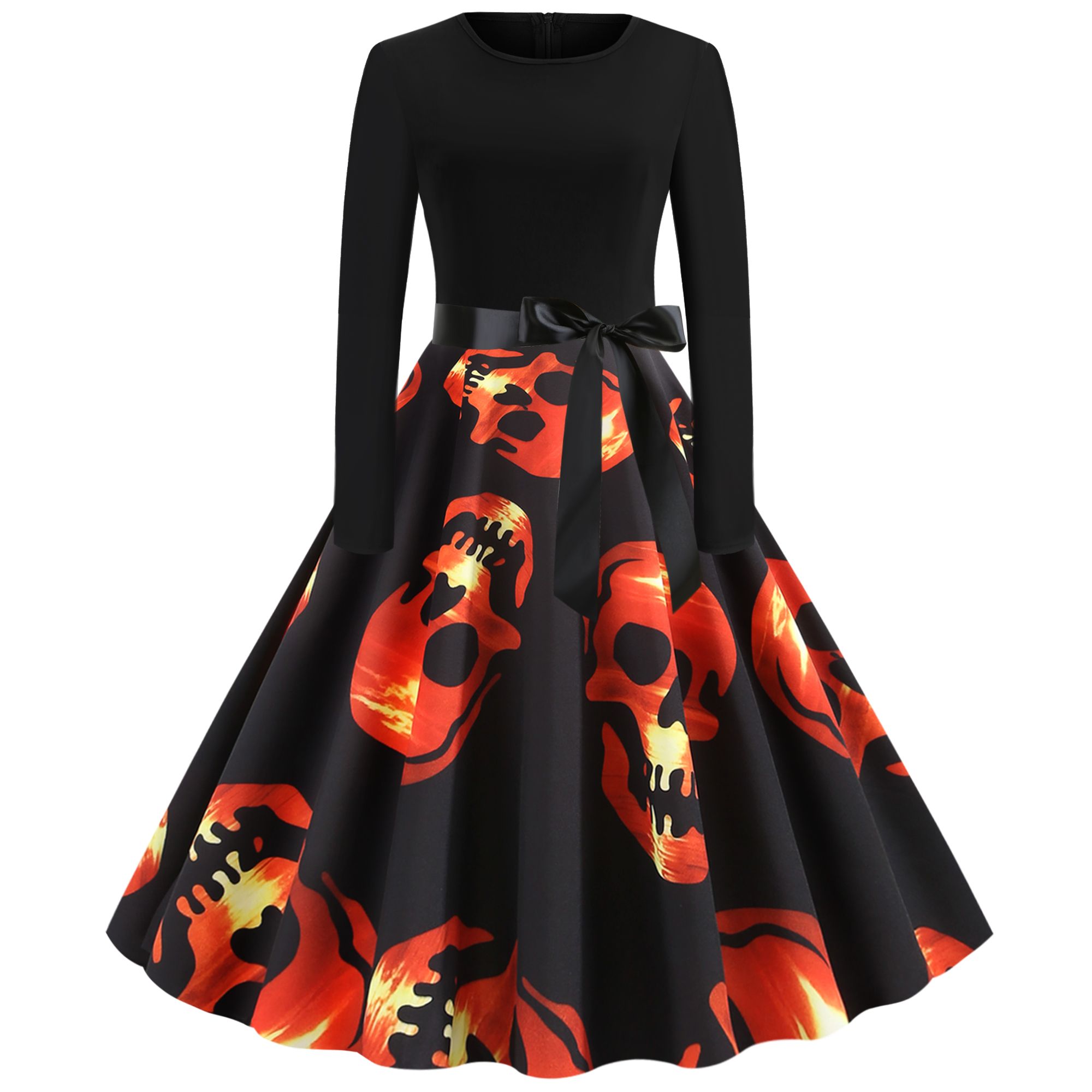 Exquisito De hecho Contra la voluntad Ropa para mujer damas ajustadas con estampado de calavera roja de Halloween más vestido de gran Exquisito De hecho Contra la voluntad Ropa para mujer damas ajustadas con estampado de calavera roja de Halloween más vestido de gran
