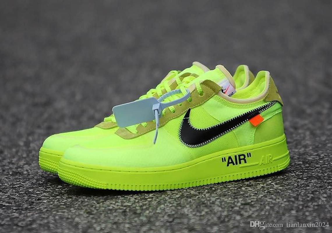 nike air force 1 off white Flyknit sneakers lujo de moda T20 One mens women