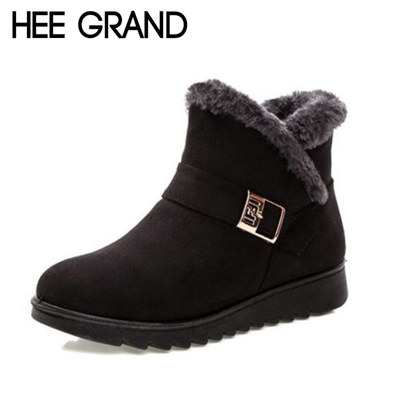 Hee grand Women Winter Snow Boots Fur Sneakers Shoes Lace-up Flat Platform Ankle Booties Boots Hee grand Women Winter Snow Boots Fur Sneakers Shoes Lace-up Flat Platform Ankle Booties Boots