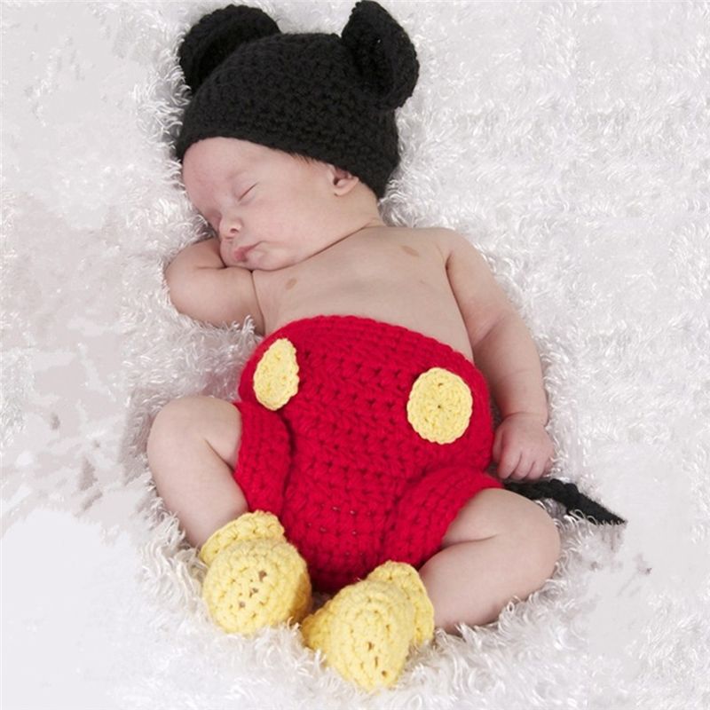 Newborn Baby Girls Boys Crochet Knit Costume Photo Photography Prop Outfit