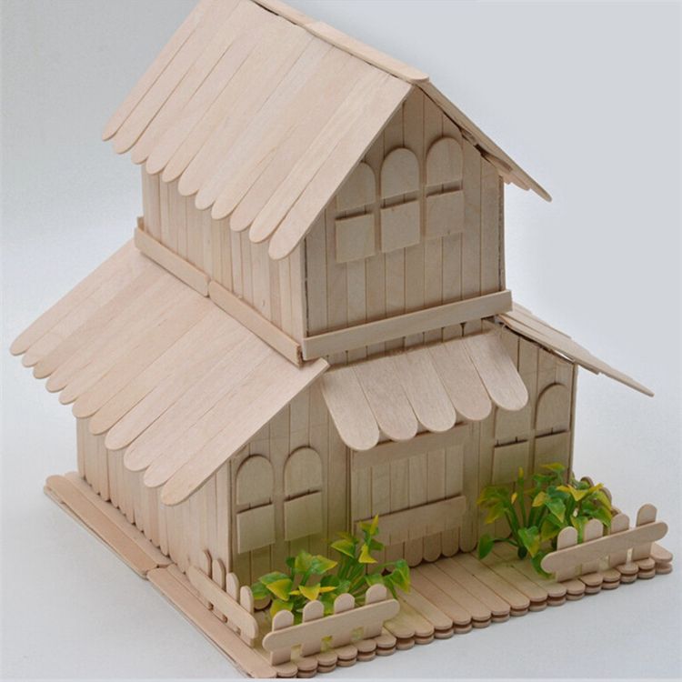 2019 Wooden Popsicle Stick Kids Hand Crafts Art Ice Cream Lolly