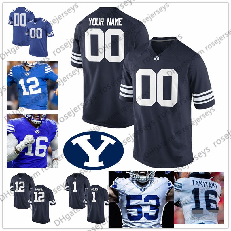 custom byu football jersey