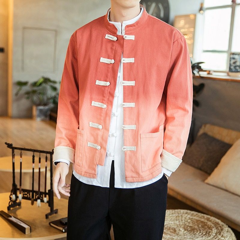 Ropa étnica oriental hombres shanghai tang chaqueta traje kk3188