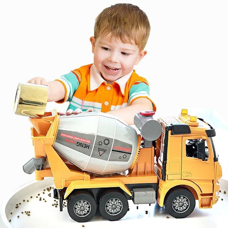 2020 Large Size Simulation Cement Truck Mixer Toy Vehicle Model Inertia