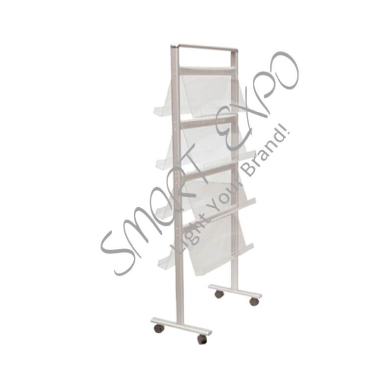 2021 Stairs Brochure Stand/Mobile Literature Rack With Lightweight