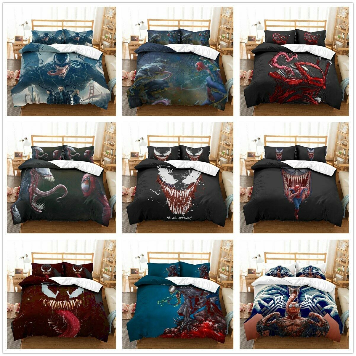 3d Venom Bedding Set Kids Duvet Cover Pillowcase Duvet Cover