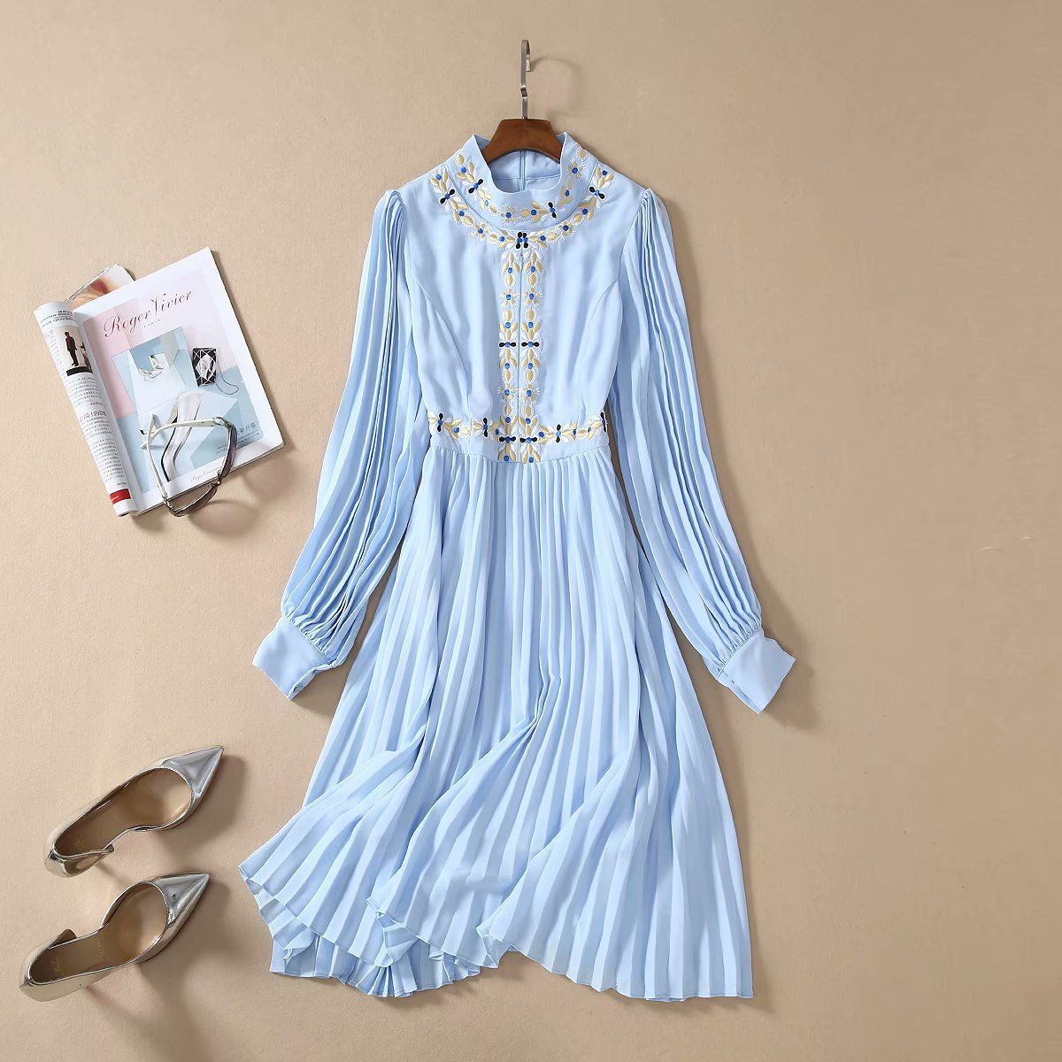 light blue womens dress