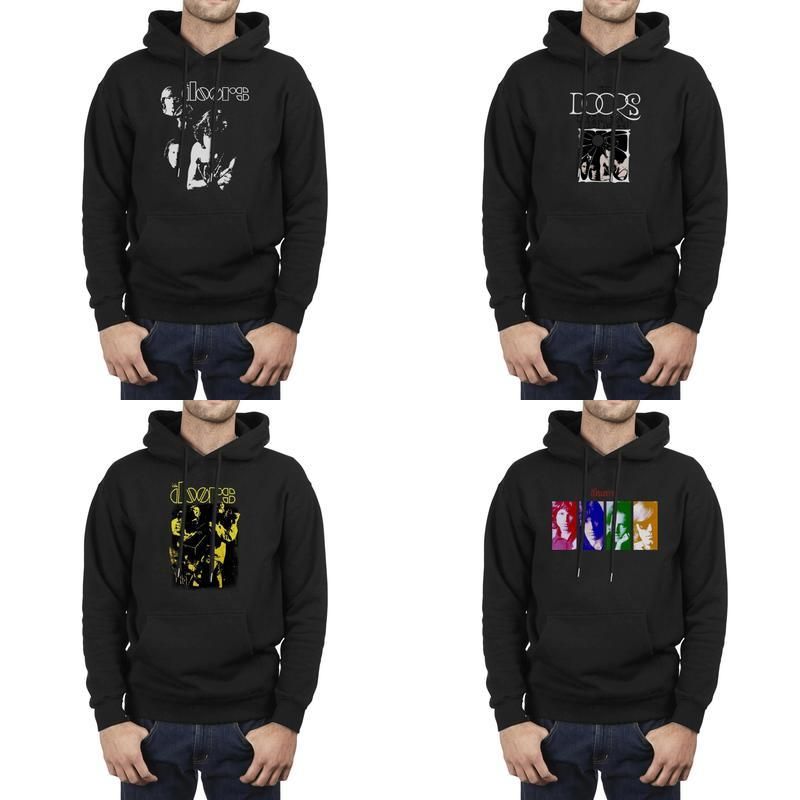 2019 Fashion Men The Doors Black Winter Hoodies Personalised Funny Crazy Live Neon Yellow The Soft Parade Very Best Of L A Woman Waiting From