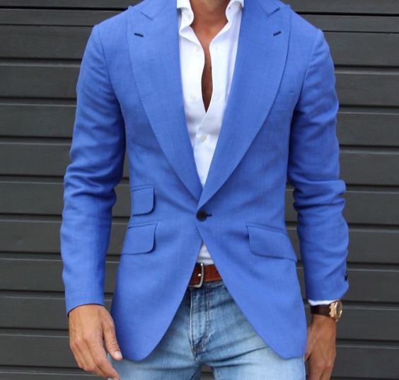 light blue casual blazer
