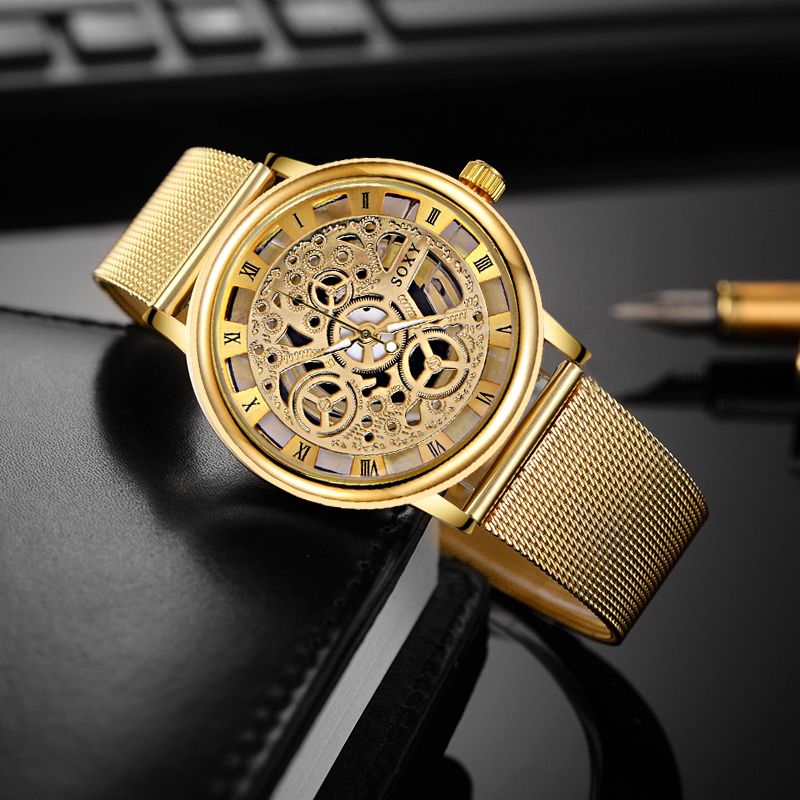Stalen Heren Horloge – Polshorloge - Geschenkdoosje - Blue | bol.com