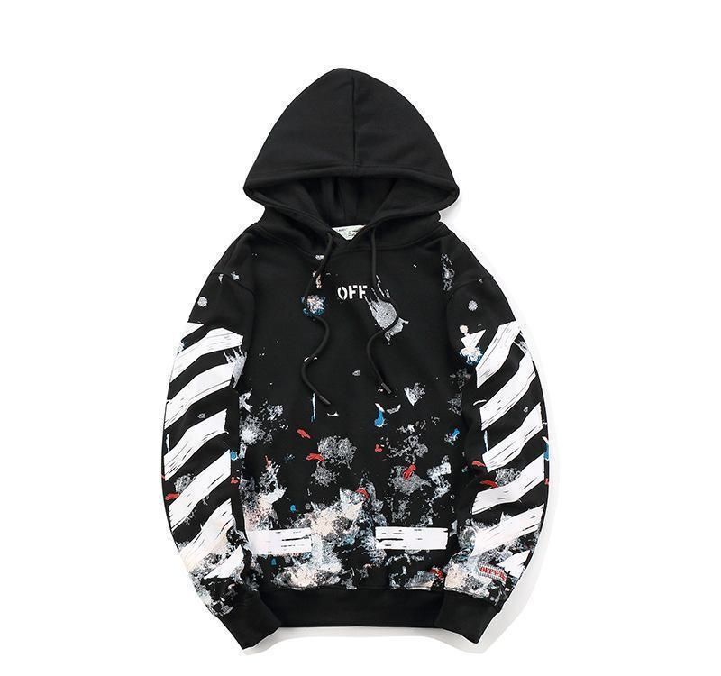 Mens Hooded Sweatshirt European Version of The Loose Hooded Fashion Tide Coat Great White Shark Logo Gray