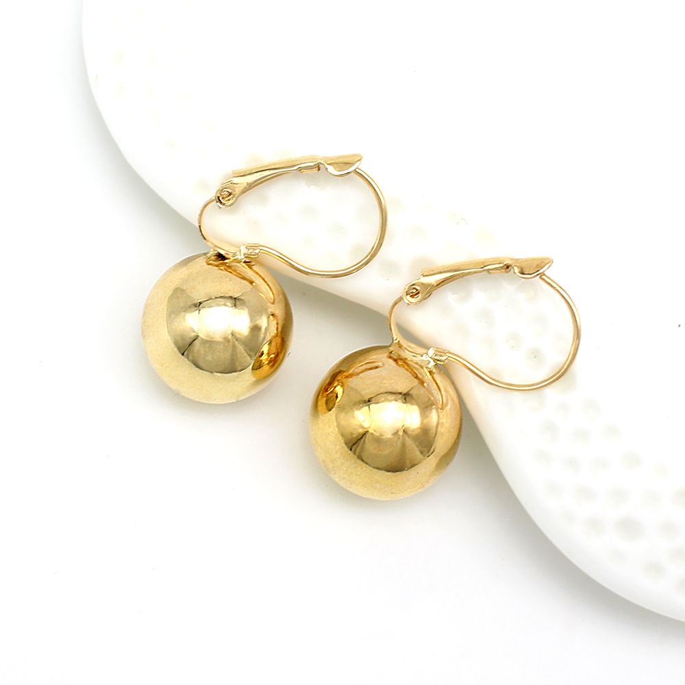 New 1 Pair Fashion Women Jewelry Round Ball Metal Long Drop Party Earrings Stud 