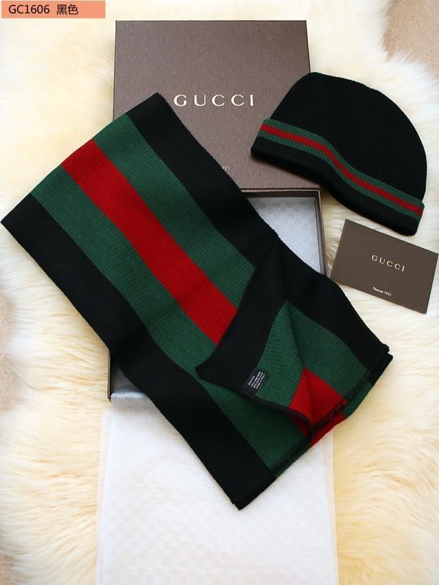 gucci hat and scarf