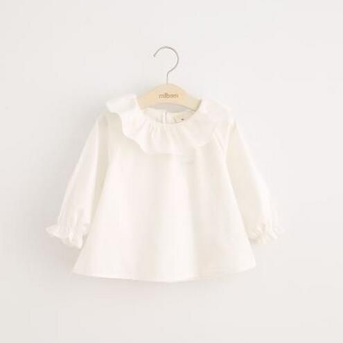 camisas blancas cimas para las pequeñas blusa diseños del chica del bebé niños blusa blanca