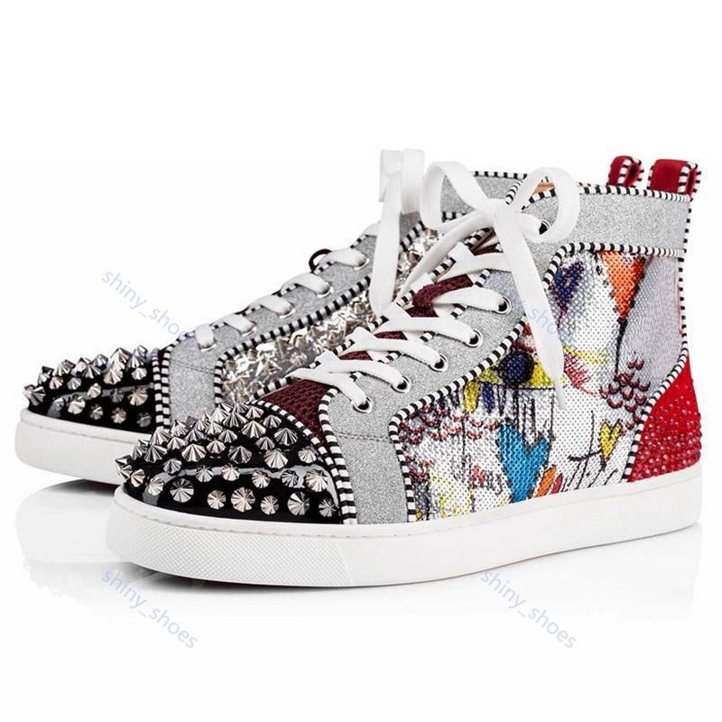 red bottom high tops