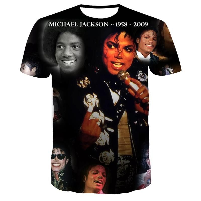 Niños / adultos clásico de Jackson 3D camiseta de los de la corto