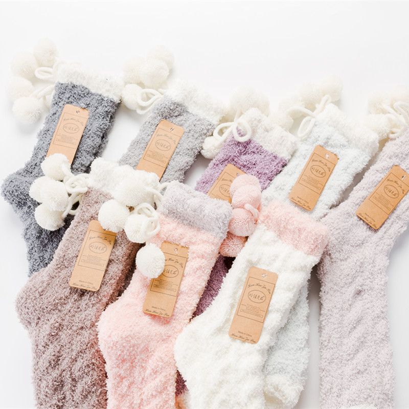 2020 Warm Winter Socks For Women Girls Fluffy Coral Fleece Socks