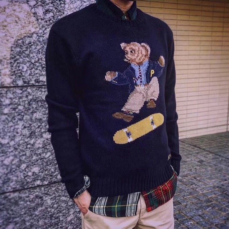 polo bear knit sweater