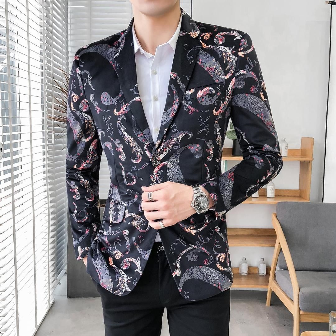 casaco floral masculino