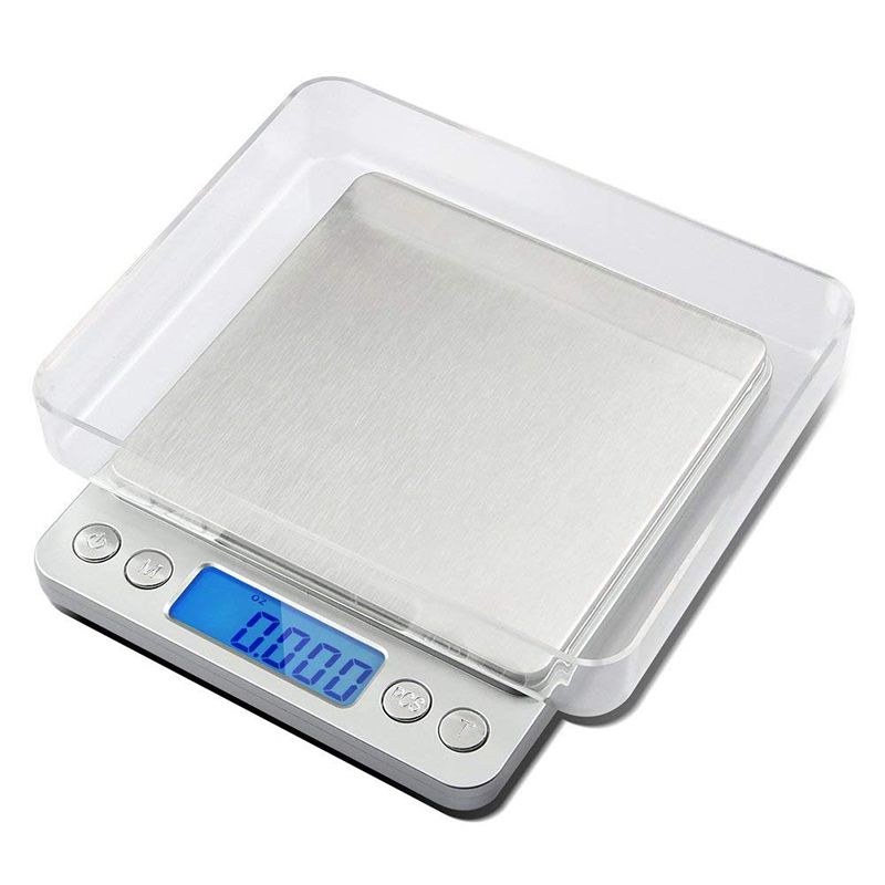 Diyife Escala de Bolsillo de Precisión Escala de Cusine con Pantalla LCD y Función de Tara Báscula Digitales de Precisión, 500g/0.01g Báscula de Joyería Baterías Incluidas
