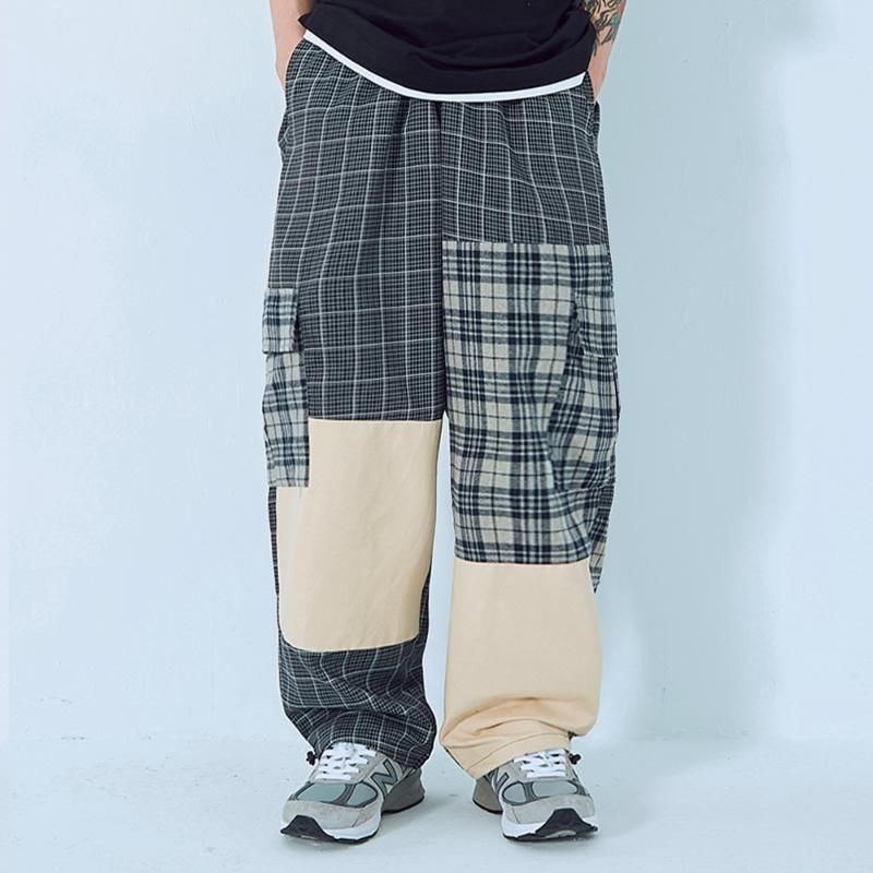 mens baggy plaid pants