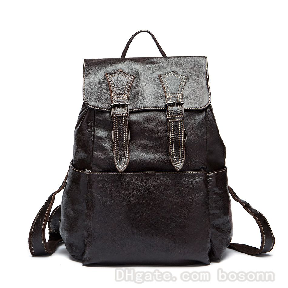 vintage style leather backpack