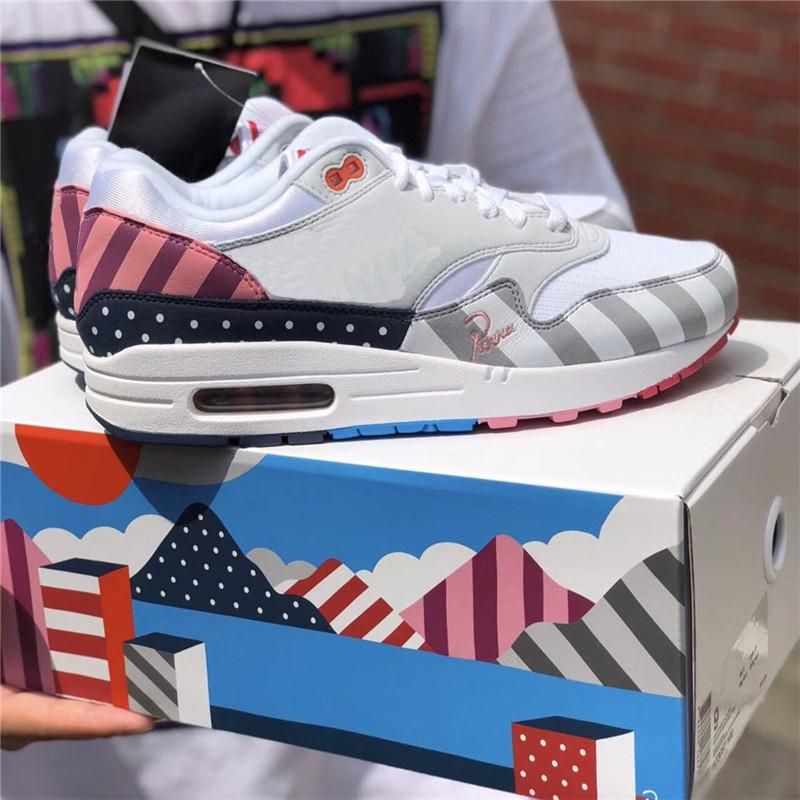 Nieuwe Stijl Netherland Designer Piet Parra 1 Witte Multi Running Schoenen  Rainbow Park Mannen Trainers Schoenen