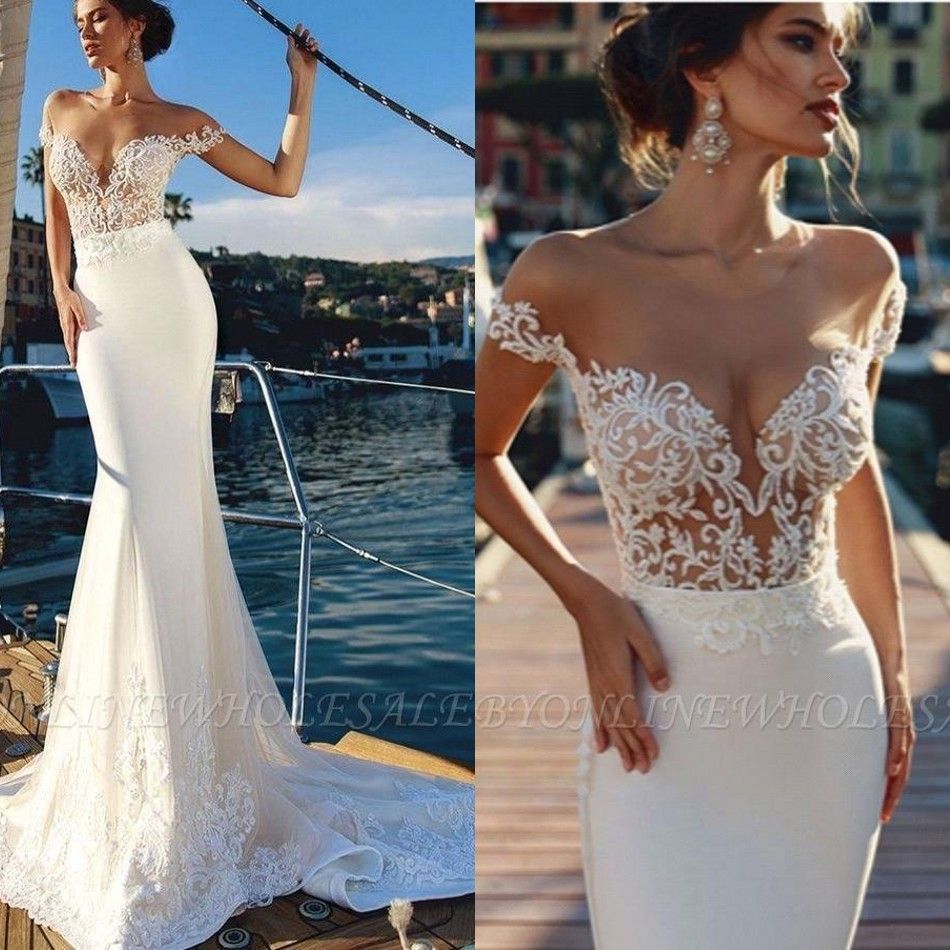 mermaid beach wedding dress