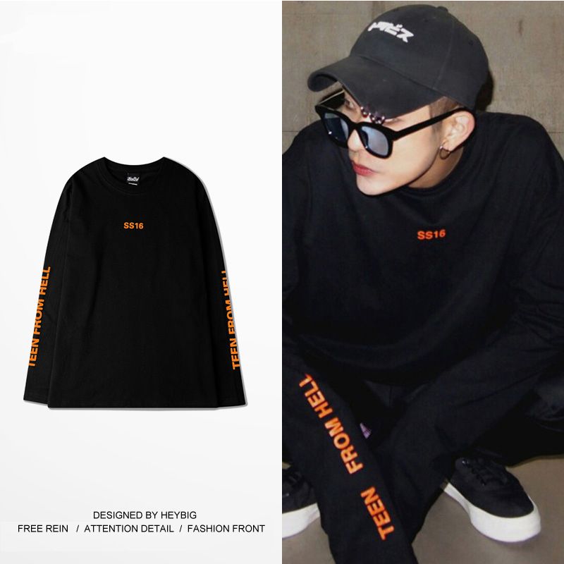 Compra OVERSIZE Hombres Sueltos Camisetas Retro Manga Larga Ss16 Hip Hop  Streetwear ADOLESCENTES DEL INFIERNO Ropa Juvenil Novedades C18122901  Barato | Entrega Rápida Y Calidad | Es.Dhgate