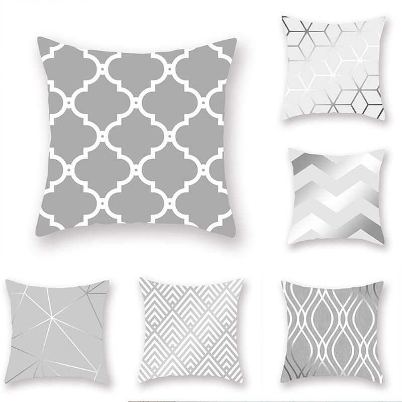 silver cushion covers