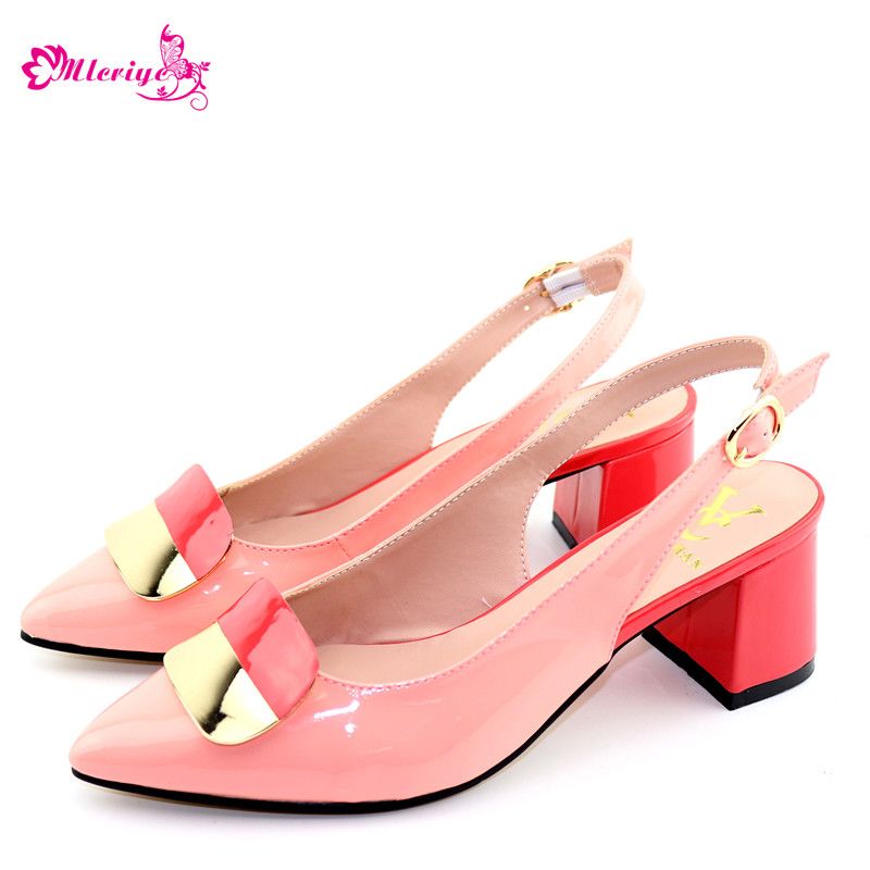 ladies pink shoes and matching bag
