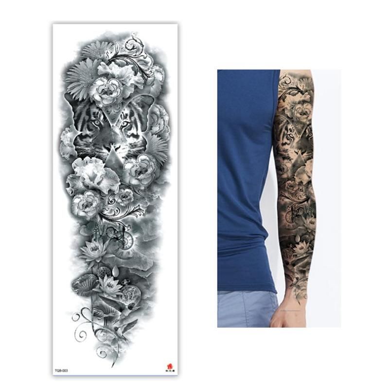 NEW 48*17cm Full Flower Arm Tattoo Sticker 40models Fish Peacock Lotus Temporary Body paint Water Transfer fake Tatoo sleeve NEW 48*17cm Full Flower Arm Tattoo Sticker 40models Fish Peacock Lotus Temporary Body paint Water Transfer fake Tatoo sleeve