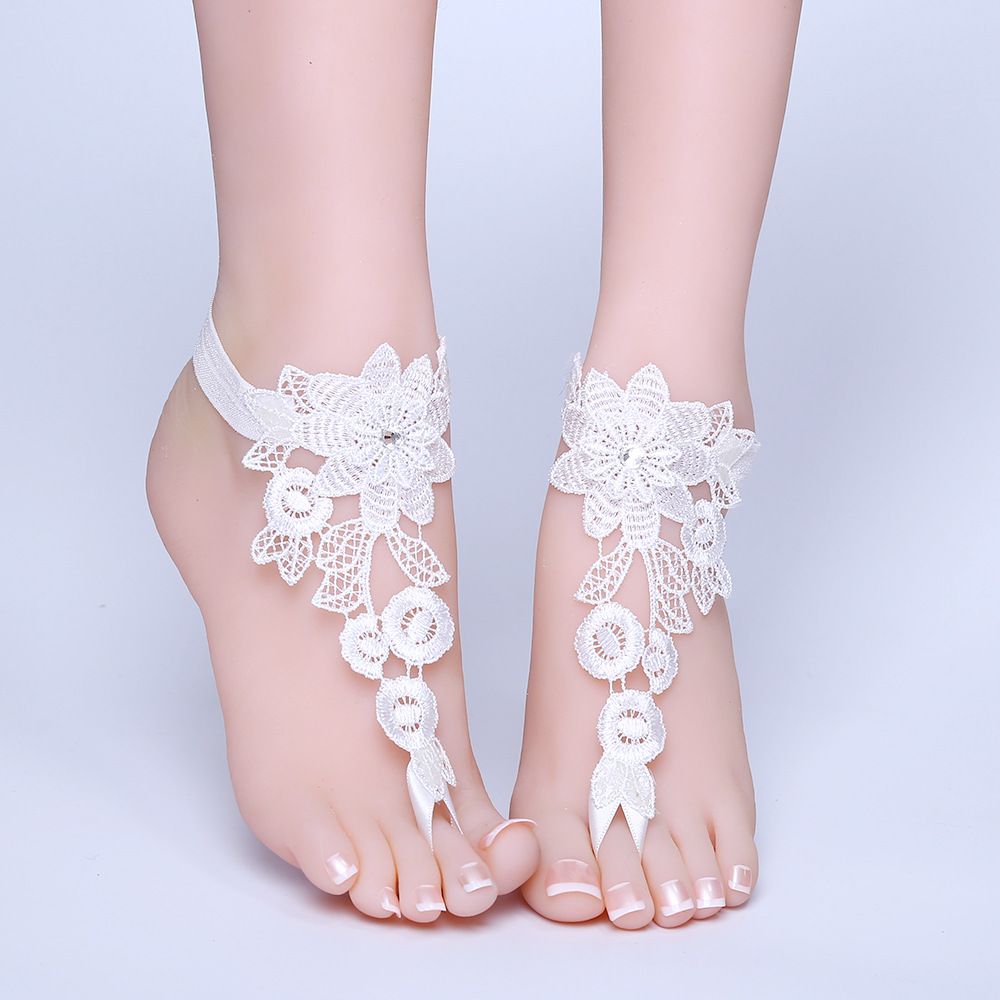 Acheter 2019 Chaussures De Mariee En Dentelle Pour Mariage Sur La