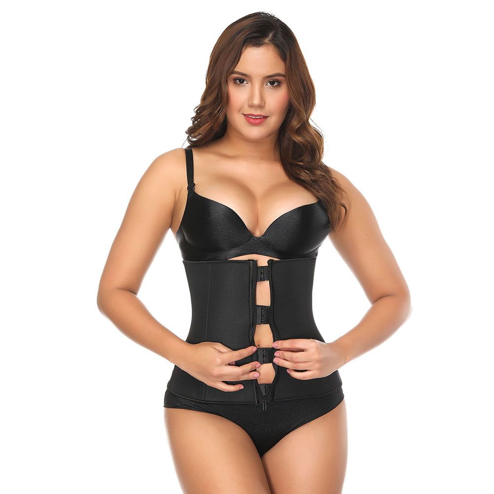 Waist Cincher Body Shaper Corset Slimming Vest Waist Trainer Girdle Belt,Black,XXL,United States