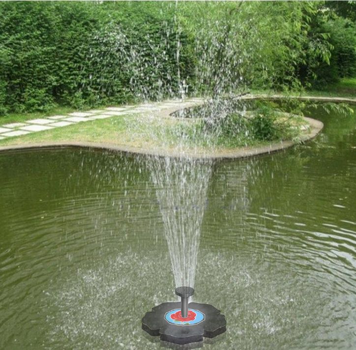 Solar Pump Fountain 5V//1.4W Color Spray Birdbath Solar Fountain with 4 Nozzles For Bird Bath Garden Pond Swimming Pool Outdoor