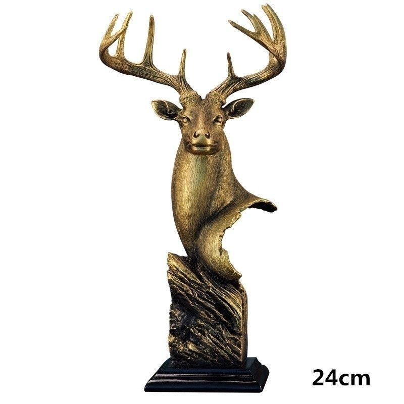DEER Antler Cervo STATUETTE TESTA SCULTURA cervo sculture 