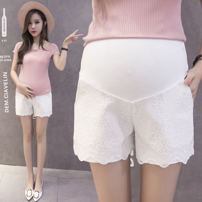 white biker shorts with lace