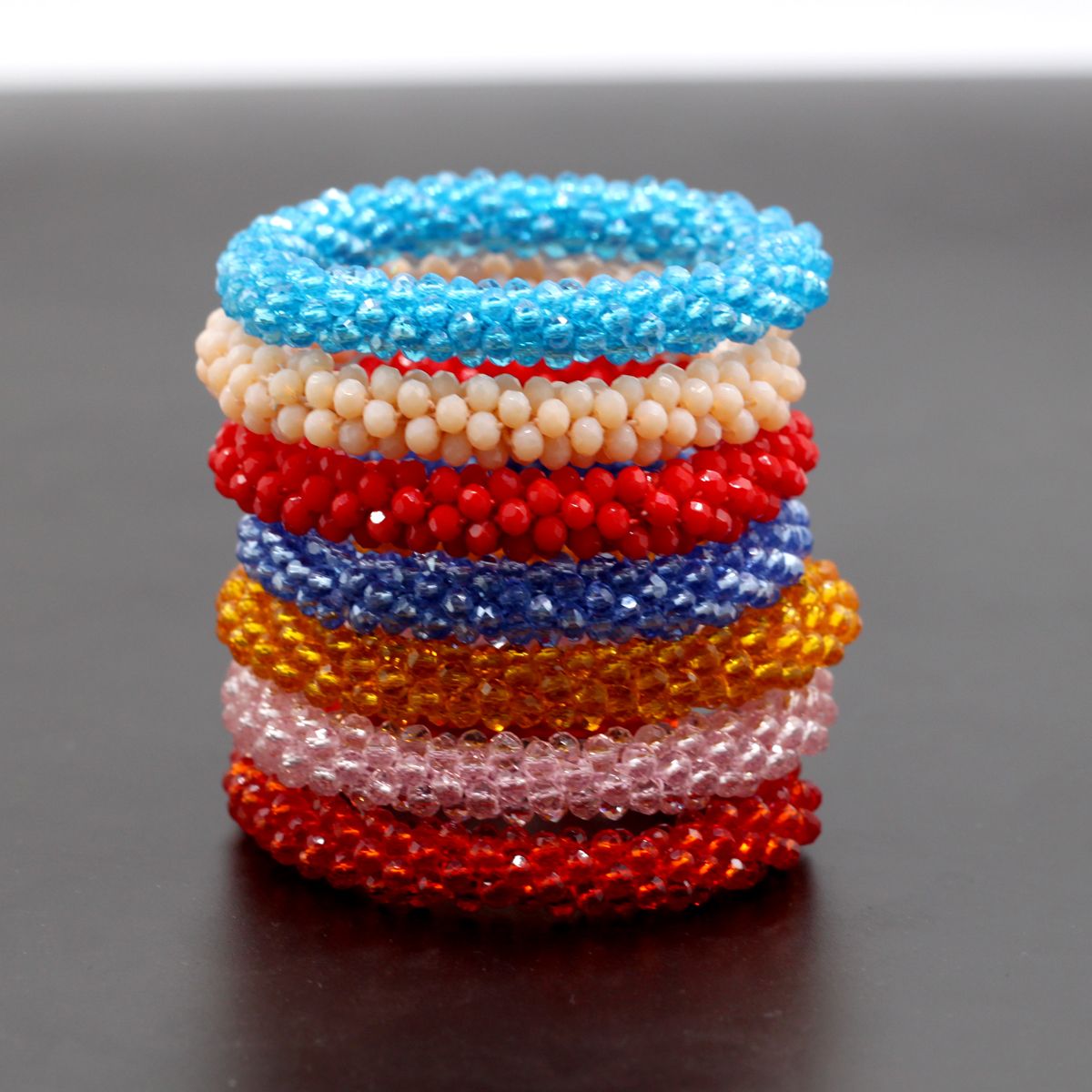 Satin Al 7 Renk Kristal Boncuk Bileklik El Yapimi Moda Kristal Taki Siki Halat Bilezik Charms Kadin Hediye Ask Istek Inci Taki Tl21 01 Dhgate Comda