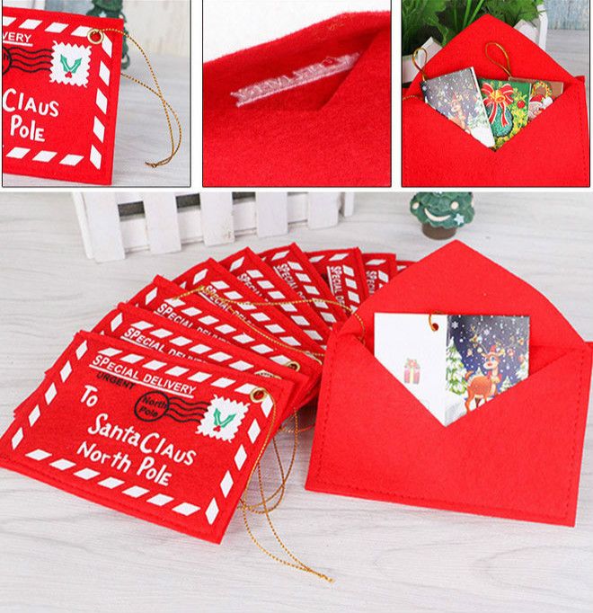 Christmas Envelope Xmas Tree Decoration Candy Card Bag Holder