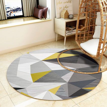 Modern Minimalist Round Carpet Computer Desk Chair Cushion Balcony
