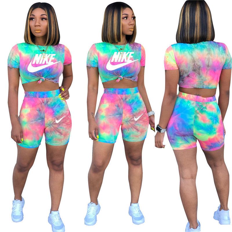 nike tie dye matching set