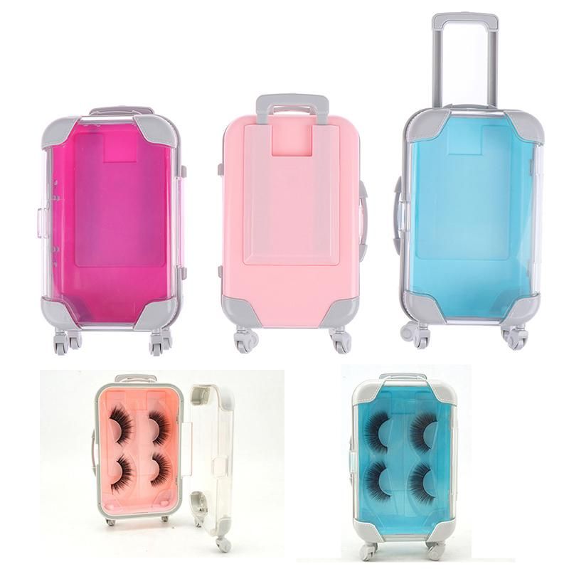 Mini maleta con embalaje de pestañas, 25mm, 3d, visón, Etiqueta Privada,  caja de equipaje bonita personalizada, novedad de 2020 - AliExpress Belleza  y salud