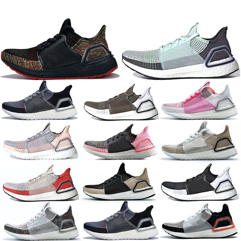 Adidas Ultra Boost ultraboost 19 hombre de diseñador Knit Zapatos de Zapatillas de deporte Colores Mutil Verde Pink Zapatillas de deporte deportivas