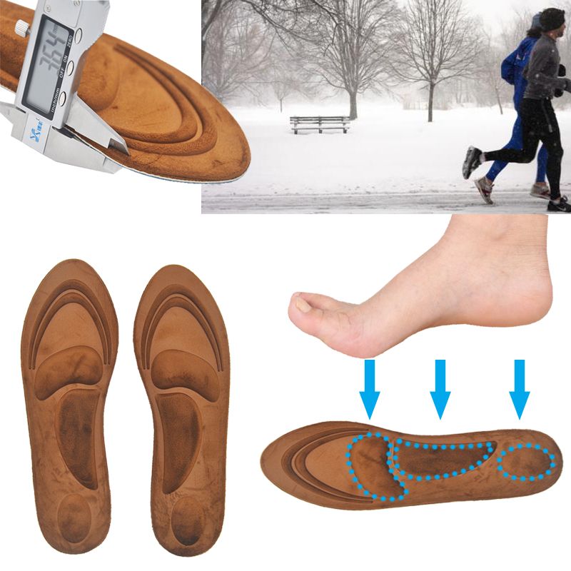 4D Suede Memory Foam Orthotic Insole Arch Support Orthopedic Insoles Shoe Pads