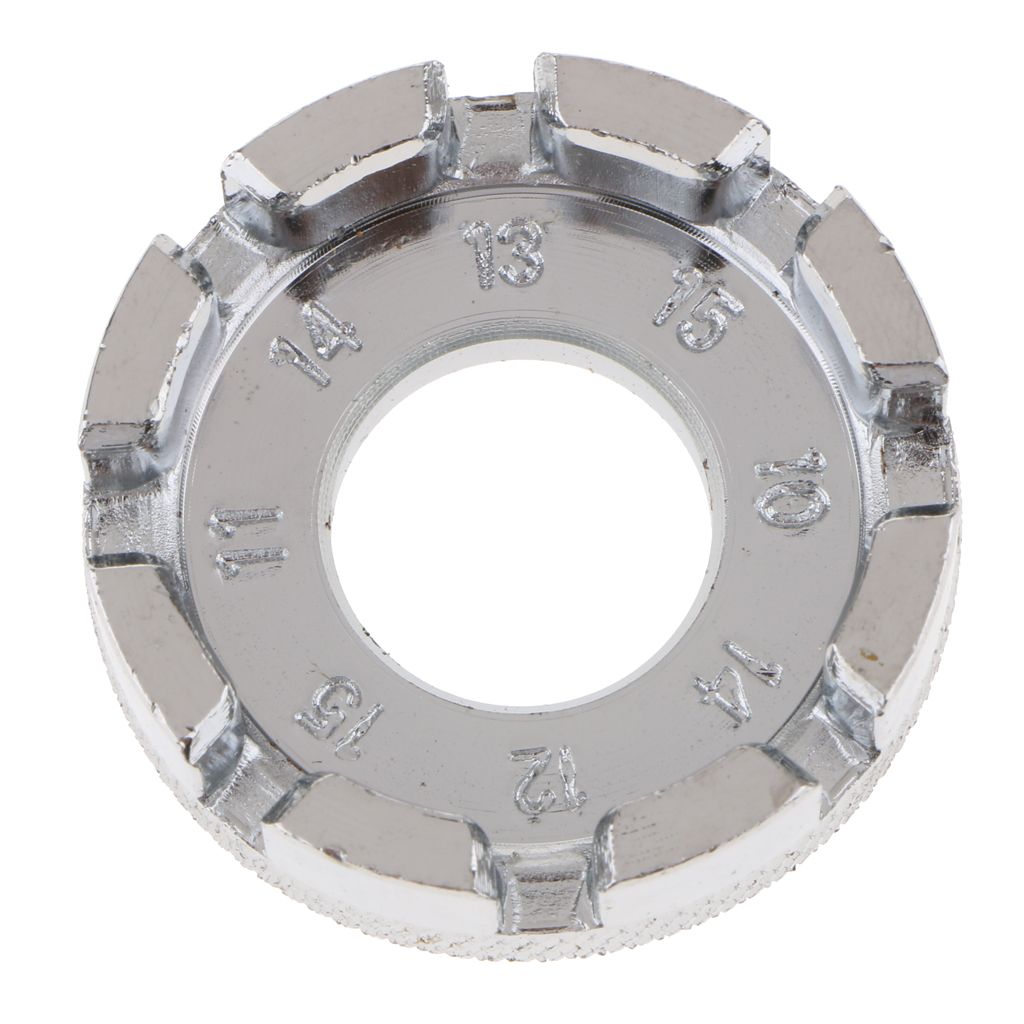Bike Spoke 10-15 Wheel Rim Key Tool Cycle Bicycle Nipple 8Way Spanner Wrench