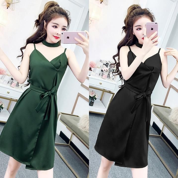 cocktail dress with scarf