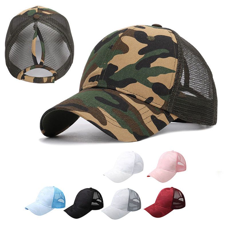 messy bun ball cap