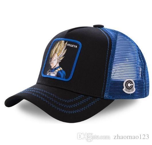 New Dragon Ball Z Goku gorro de béisbol de alta calidad Negro curvo amarillo de ala New Dragon Ball Z Goku gorro de béisbol de alta calidad Negro curvo amarillo de ala