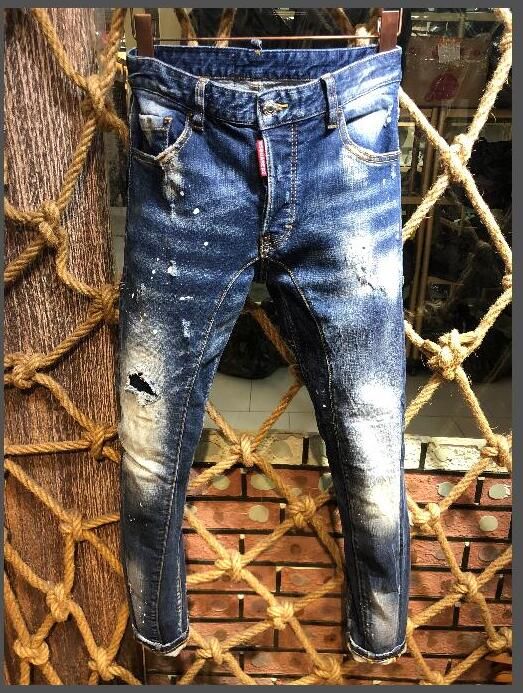 Compre TOP Moda Italia Marca Motorista De La Roca Jeans Vaqueros Rasgados  Desgarrantes Pantalones Flacos Hombre De Los Vaqueros Para Los Pantalones  De Los Hombres Baratos Acanalada Boy Jeans 4105 A 75,73